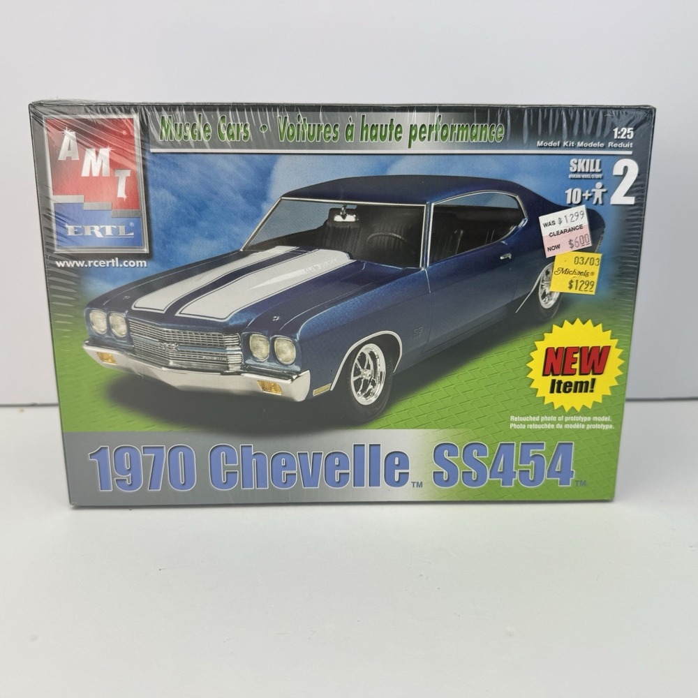 AMT ERTL MODEL KIT 1970 CHEVELLE SS454 Model Kit 1:25 SCALE PLASTIC NIB #31790